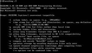 oscdimgusage 300x173 Créer une image ISO en ligne de commande avec OSCDIMG.exe