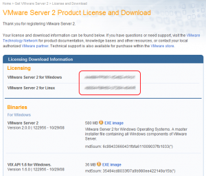 vmware site download 300x257 Comment installer VMware Server ?