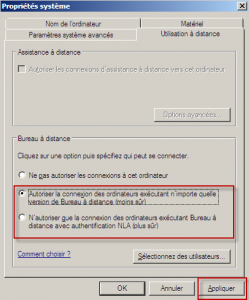 Activer le bureau à distance syskb00040 249x300 Windows Server 2008 RDP et Windows Firewall désactivé