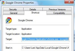 chrome incognito syskb 300x206 Comment démarrer automatiquement vos navigateurs dans le mode Navigation Privée