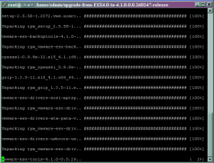Mise à niveau en ligne de commande esx update session 300x229 Mise à jour dun serveur ESX 4.x avec esxupdate