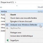 Ajouter “Analyser avec Windows Defender” sur le menu clic droit de Windows 8