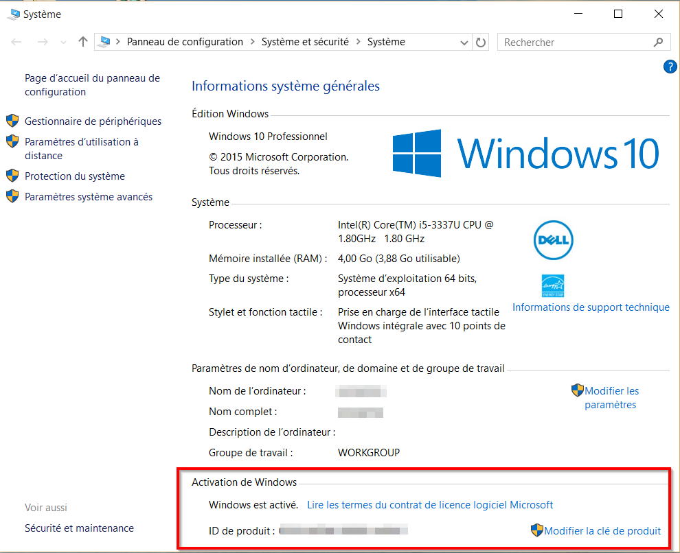 Lire la clé de Windows 10 - Vérifier la clé de licence 