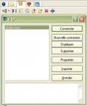 Fenêtre de gestion des connexions FTP sous PSPad