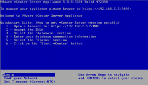 Console vCSA