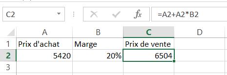 Sélection de la cellule