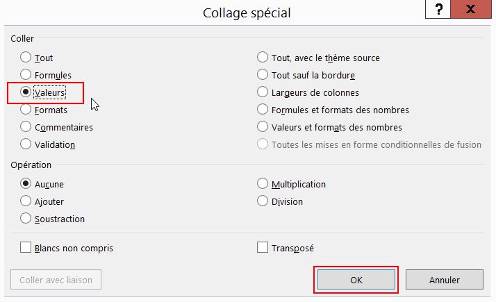 Méthode 2 : Remplacer une formule par sa valeur