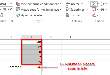 Comment effectuer une somme automatique en 1 clic dans Excel