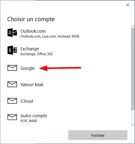 Courrier - Google Gmail