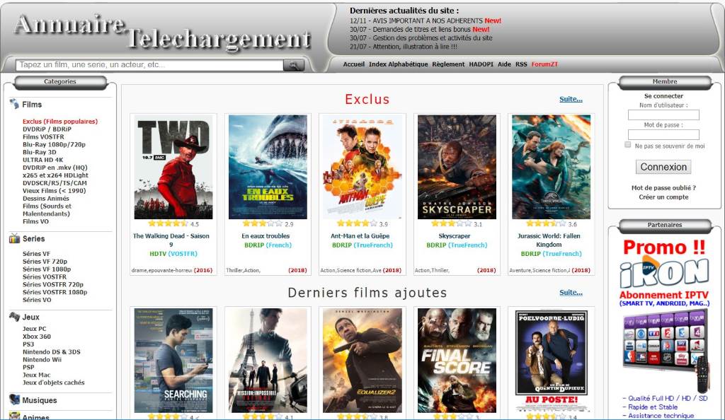 zone telechargement film legal gratuit