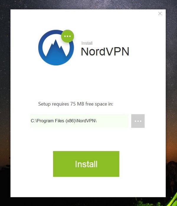 Démarrer l'installation du VPN NordVPN 