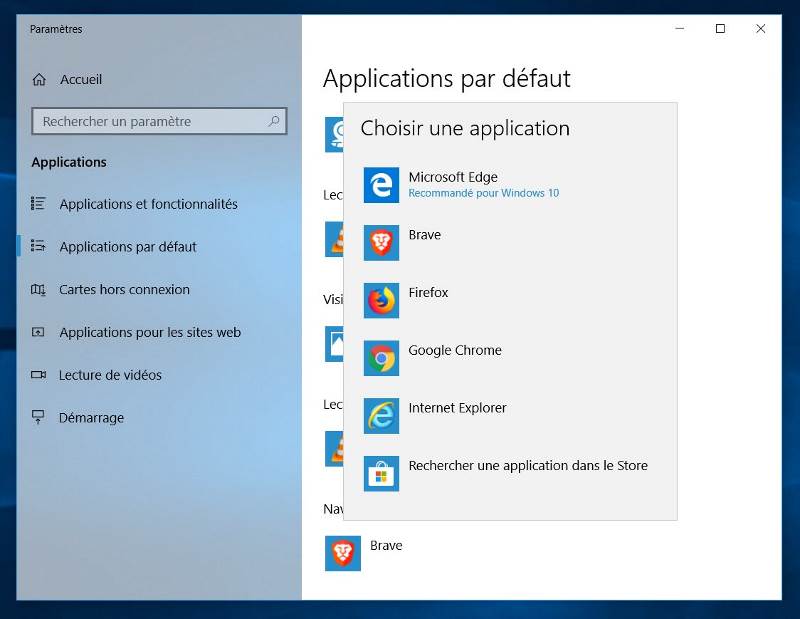 Comment changer le navigateur par d faut dans windows 10