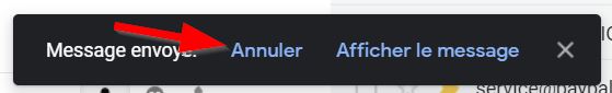 Annuler l'envoi d'un mail dans Gmail