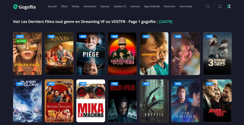 Site de Streaming Gogoflix