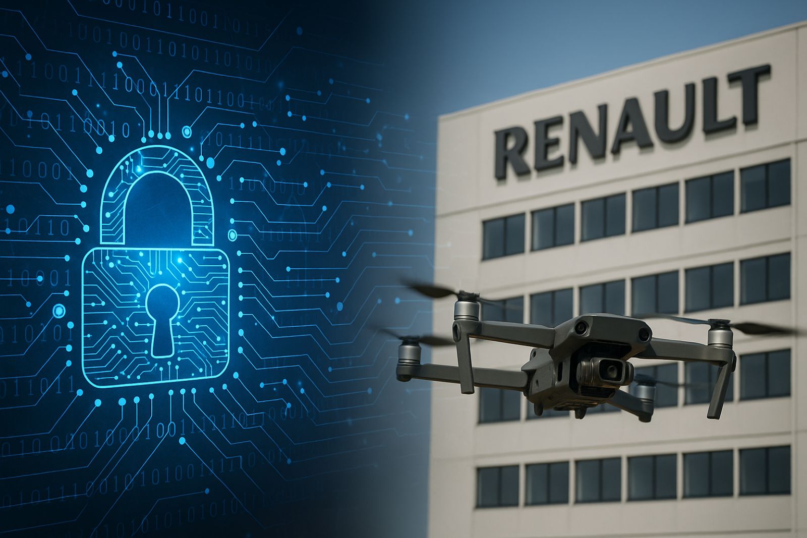 Des drône par Renault risque cyber