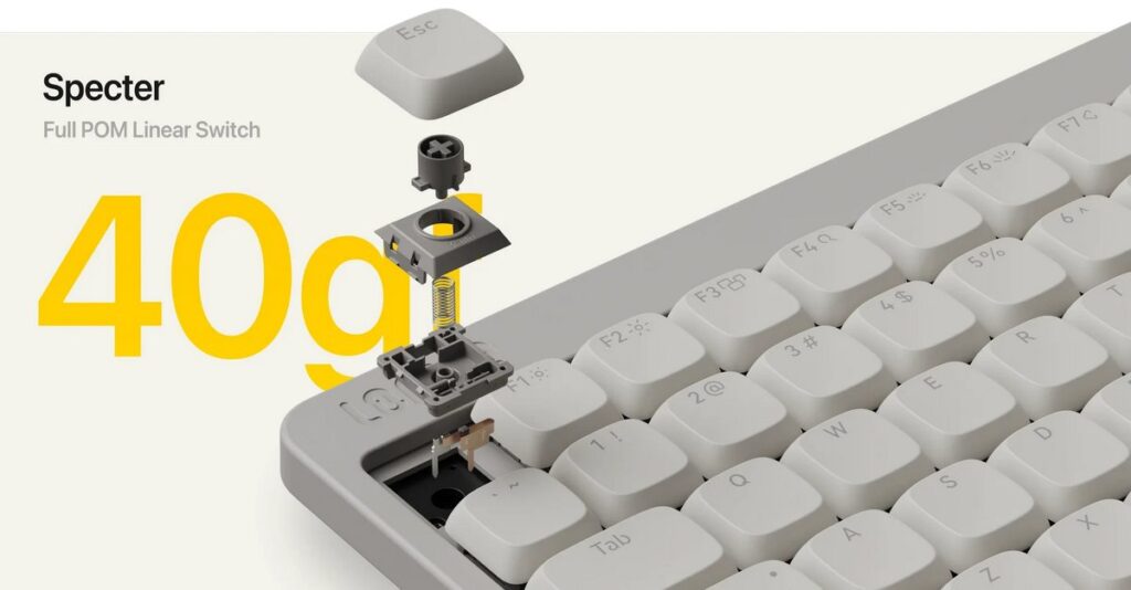 Le Flow Lite utilise des switches mécaniques Kailh Full POM Specter