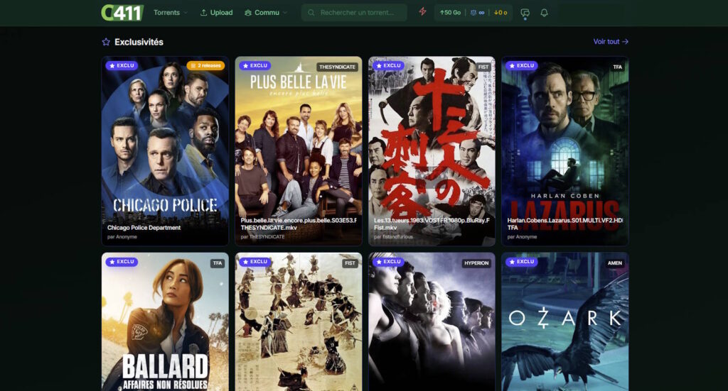 Le site C411 pour download des Torrent