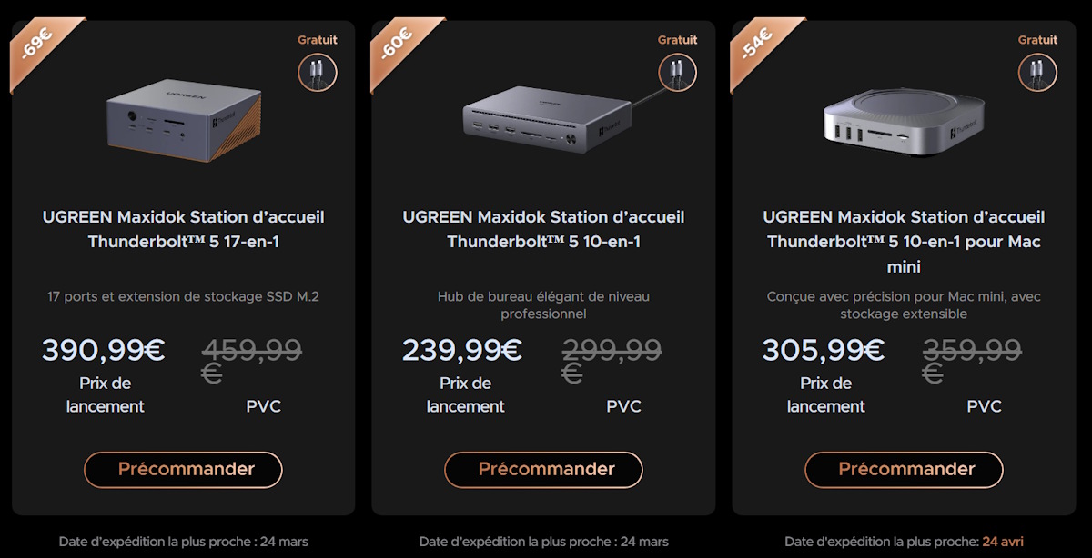 UGREEN Revodok Station d’accueil Maxidok Thunderbolt™ 5