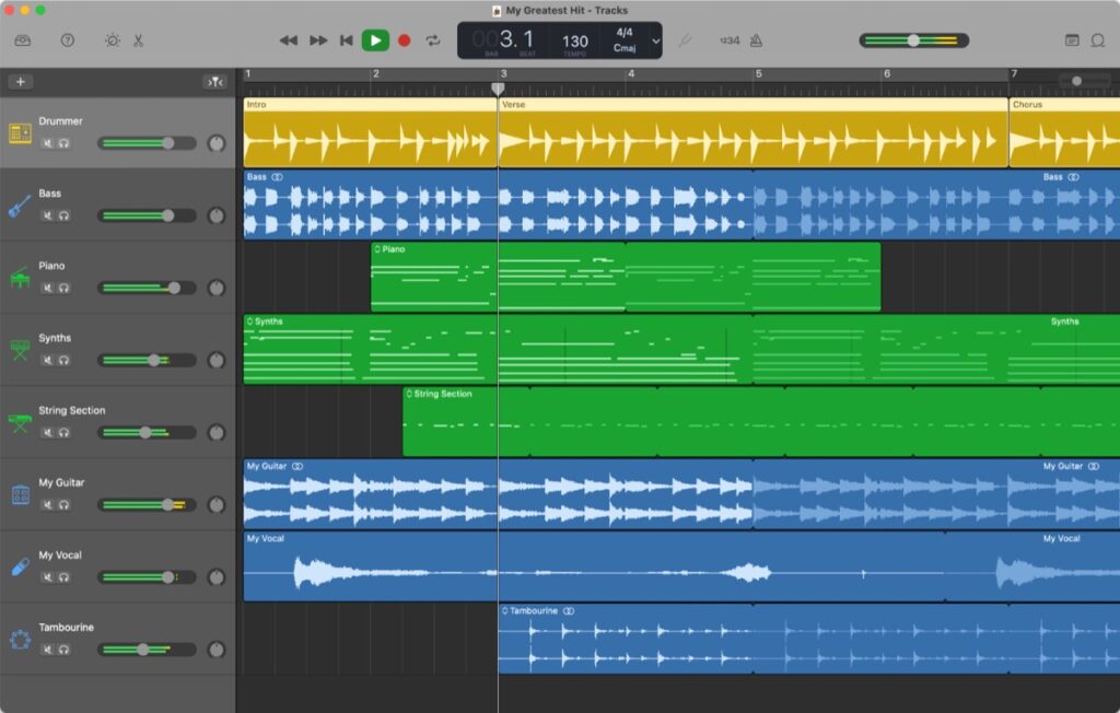 Garage Band sur un Mac