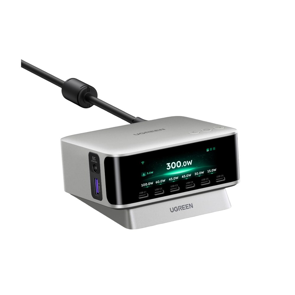 Chargeur de bureau UGREEN Nexode Pro 300W à 7 sorties avec écran