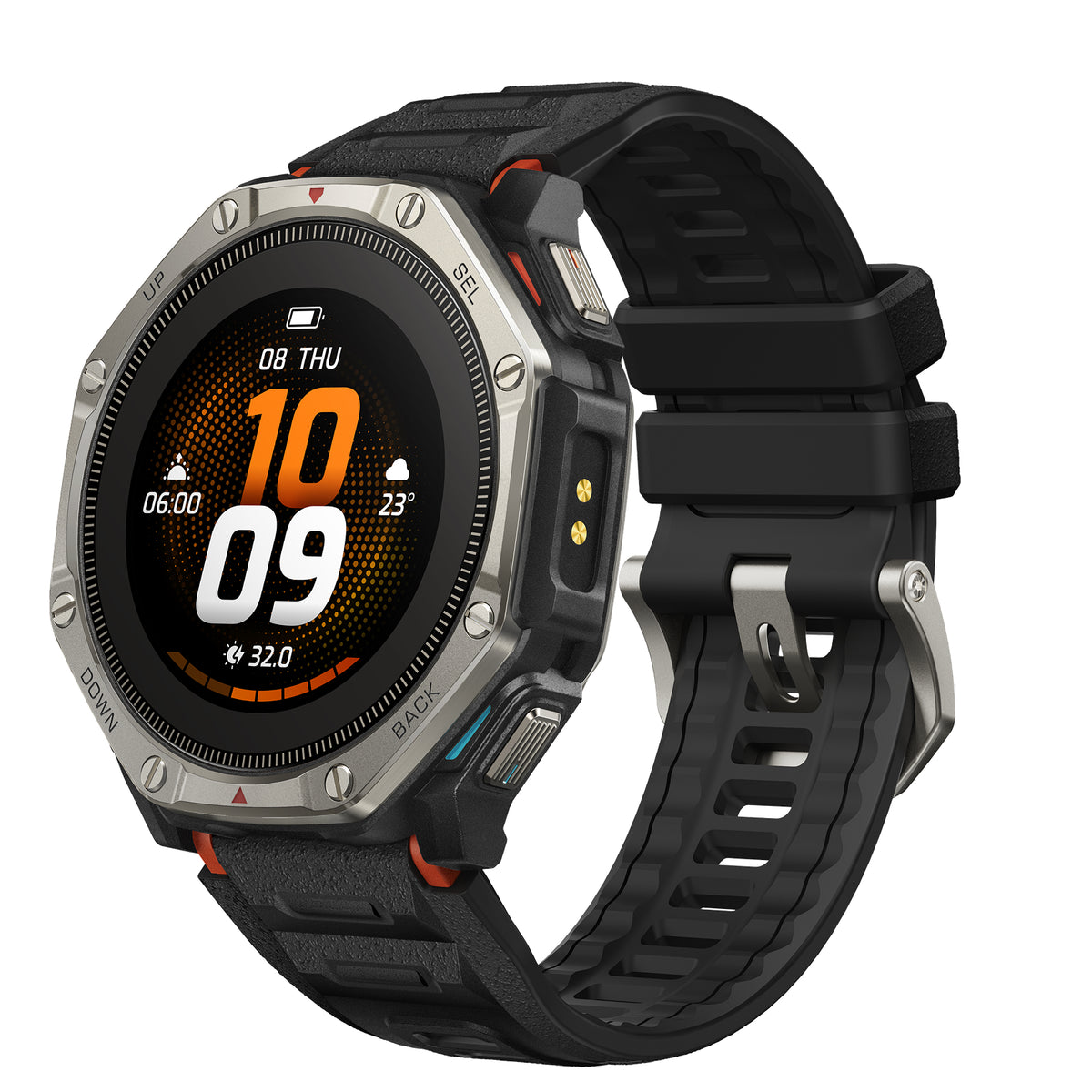 Amazfit T-Rex Dual Solar en finition Basalt Black