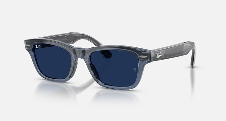 Ray-Ban Meta Audio Burbank transparent bleu avec verres Transitions