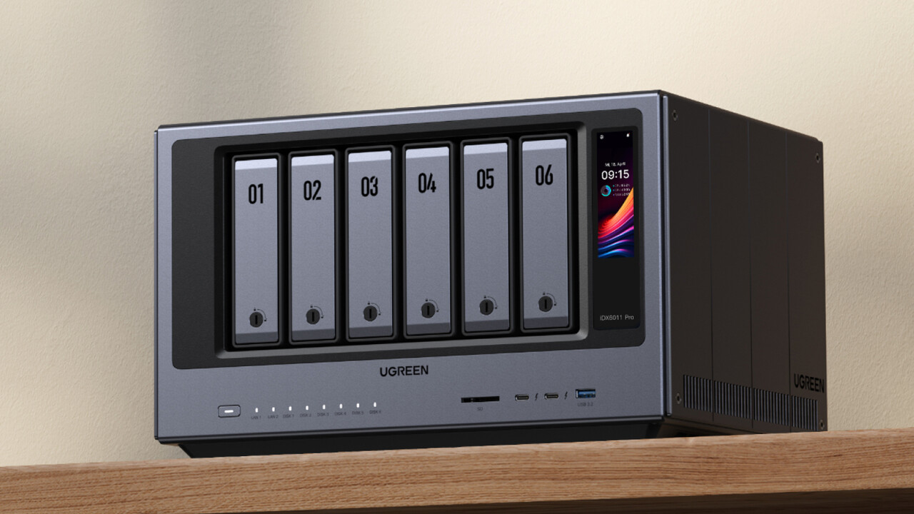 UGREEN iDX6011 Pro, NAS IA 6 baies avec écran tactile