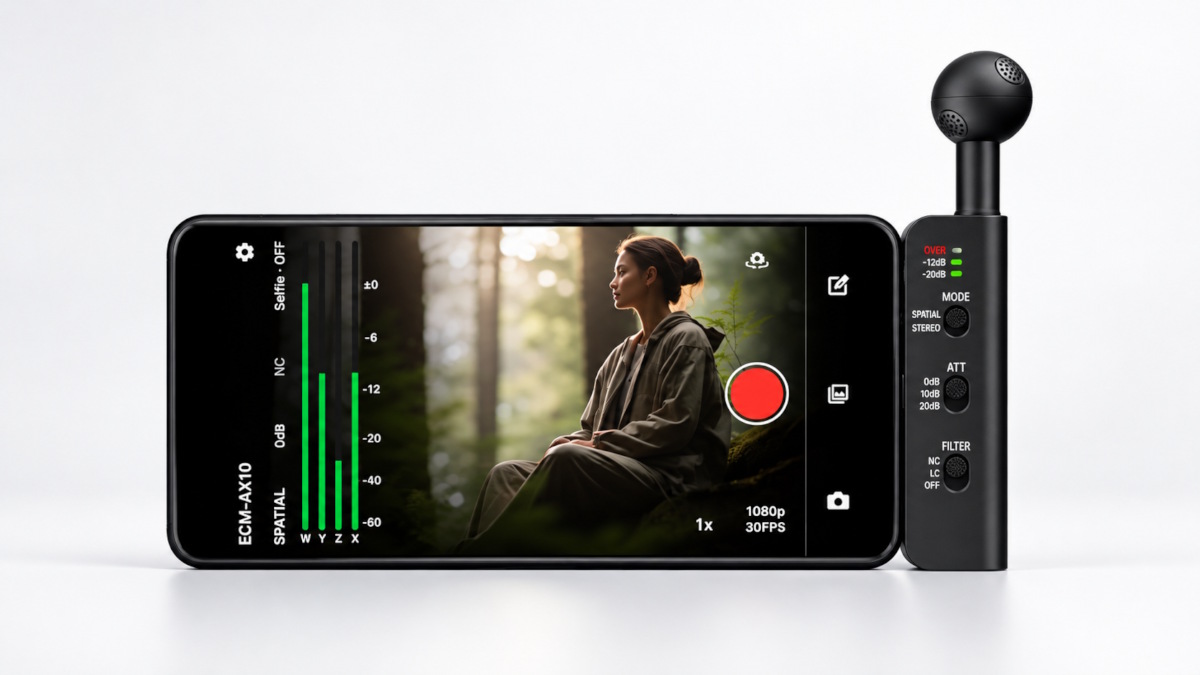 Micro audio spatial ECM-AX10 pour smartphones