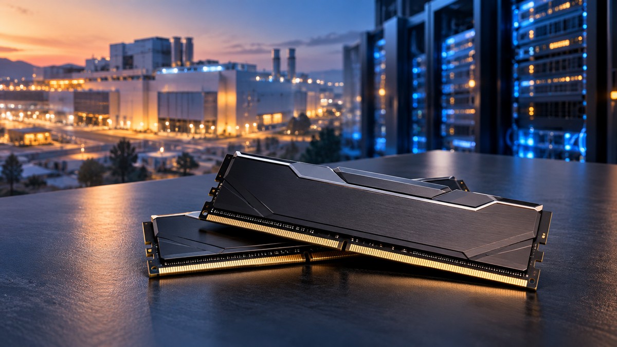 Modules RAM DDR5 au crépuscule