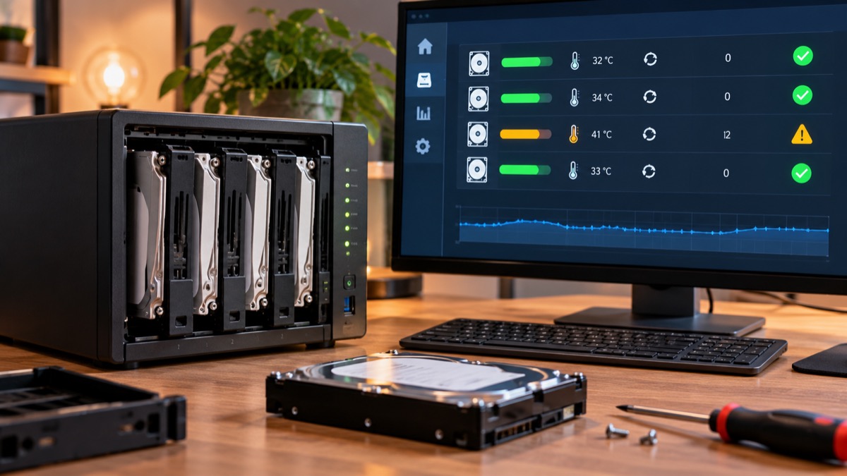 Surveillance NAS et maintenance disque