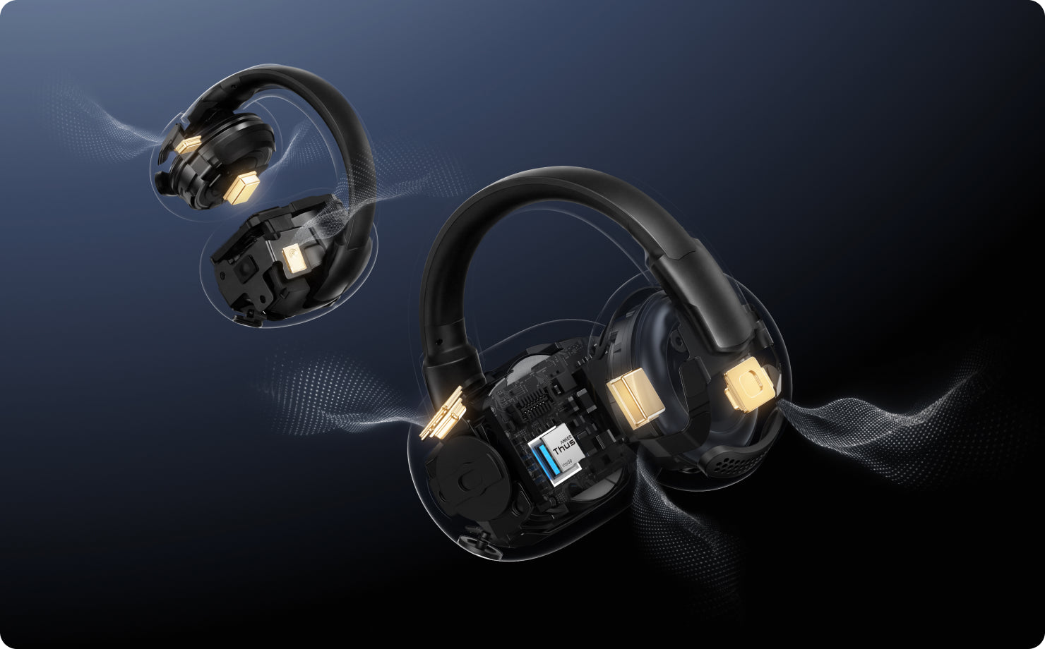 Soundcore AeroClip 2 ouverts à clip avec vue interne des écouteurs
